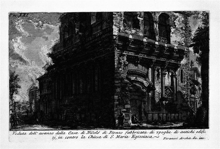 The Roman antiquities, t. 1, Plate XX. Casa dei Crescenzi., 1756 - Джованни Баттиста Пиранези