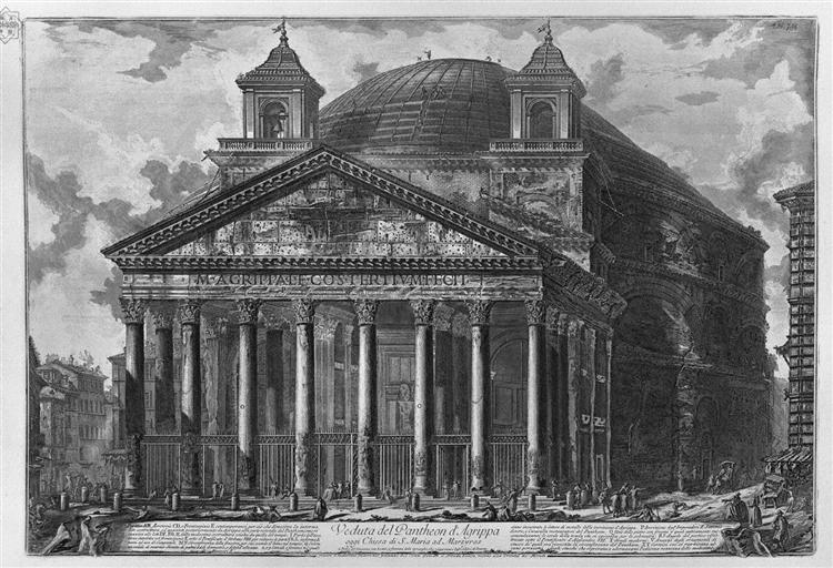 View of the Pantheon of Agrippa - Giovanni Battista Piranesi