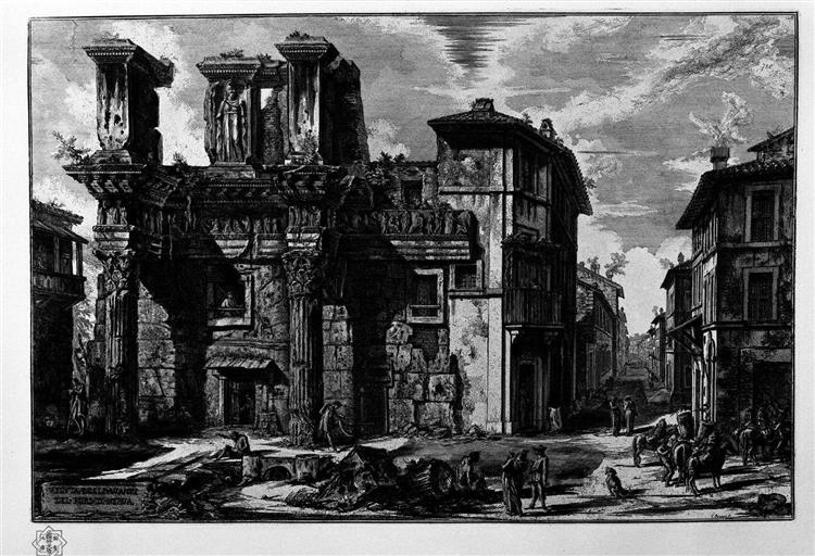 View the remains of the Forum of Nerva - Джованні Баттіста Піранезі