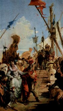 Treffen von Marc Antonius und Kleopatra - Giovanni Battista Tiepolo