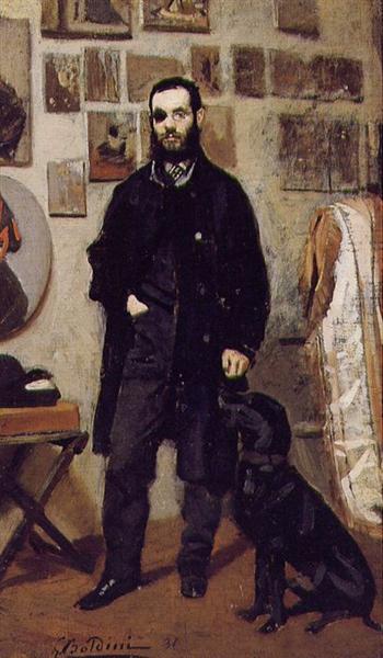 Portrait of Giuseppe Abbati, 1865 - 乔瓦尼·波尔蒂尼