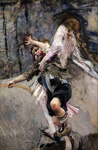 Child with a hoop, 1881 - c.1886 - Джованни Болдини