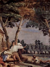 Rest of the farmers - Giovanni Domenico Tiepolo