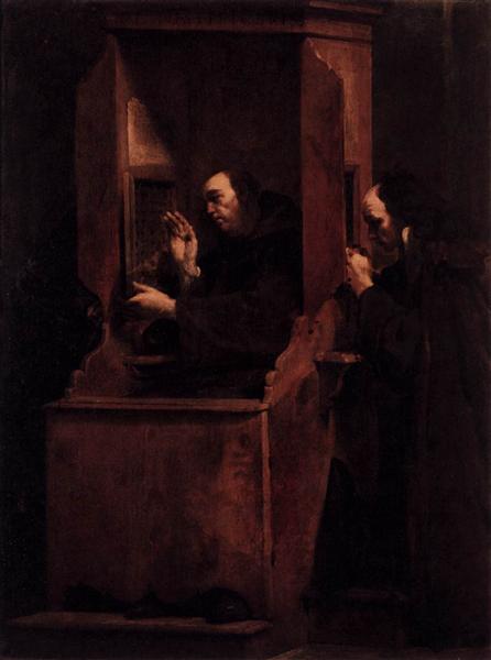 The Seven Sacraments - Confession, 1712 - Джузеппе Марія Креспі