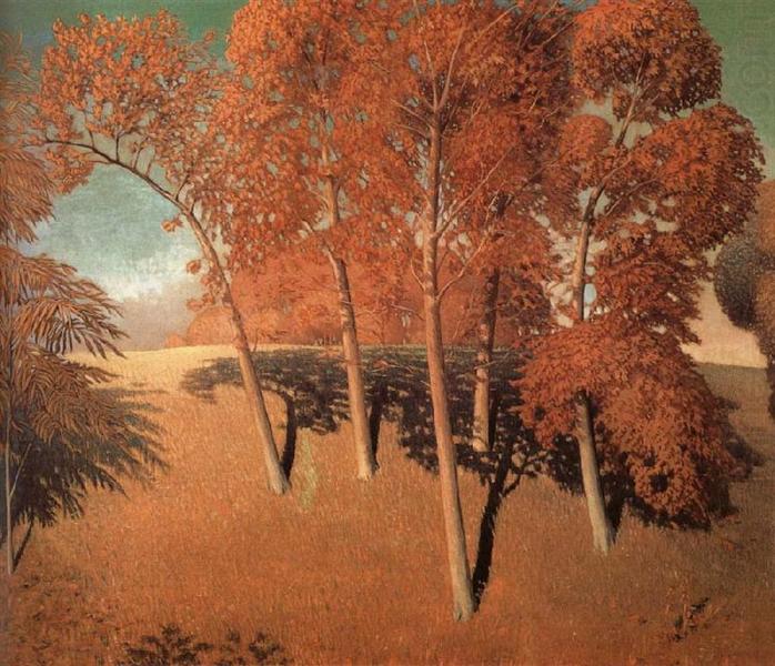 Autumn Oaks, 1933 - 格兰特·伍德