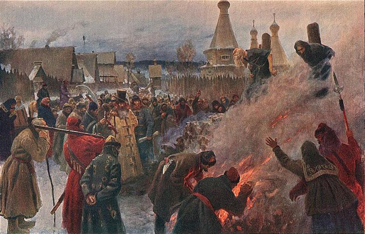 The burning of Archpriest Avvakum, 1897 - Grigori Miassoïedov