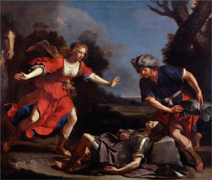 Erminia Finding the Wounded Tancred, 1650 - Guercino
