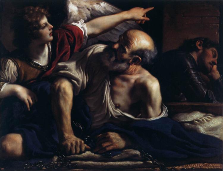 The Liberation of St Peter, 1622 - Le Guerchin