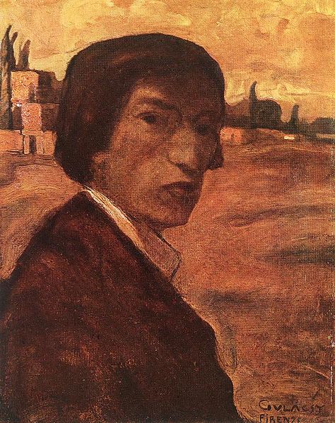 Self-portrait, 1903 - Лайош Гулачі
