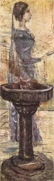 Slavic Fortune-teller, 1912 - Lajos Gulacsy