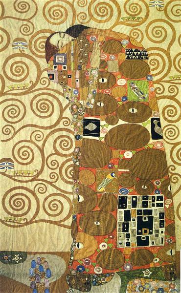 Cartoon for the Frieze of the Villa Stoclet in Brussels: Fulfillment, 1905 - 1909 - Gustav Klimt