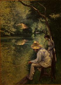Angling - Gustave Caillebotte