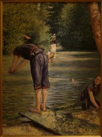 Bathers on the Banks of the Yerres - Гюстав Кайботт