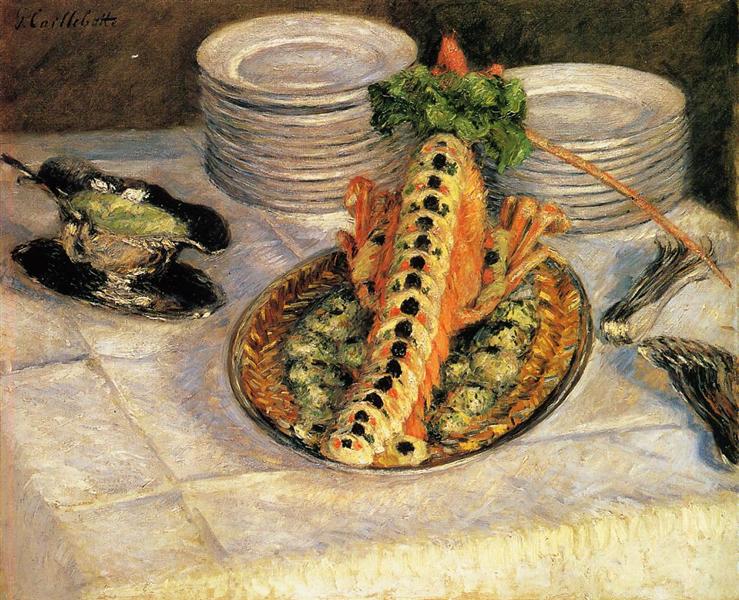 Still Life with Crayfish, 1880 - 1882 - Гюстав Кайботт