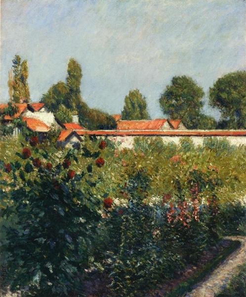 The Garden of Petit Gennevillers, the Pink Roofs, 1890 - Gustave Caillebotte