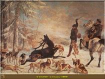 Hirschjagd im Winter - Gustave Courbet