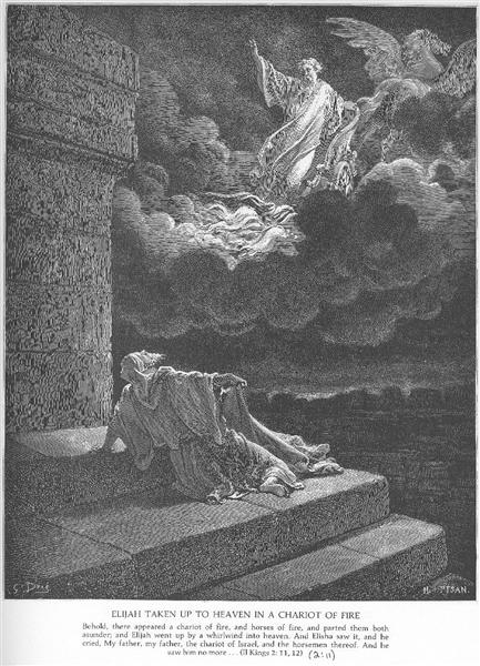 Elias Ascende ao Céu em uma Carruagem de Fogo - Gustave Doré