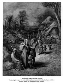 Hospitality of Barbarians to Pilgrims - Gustave Dore
