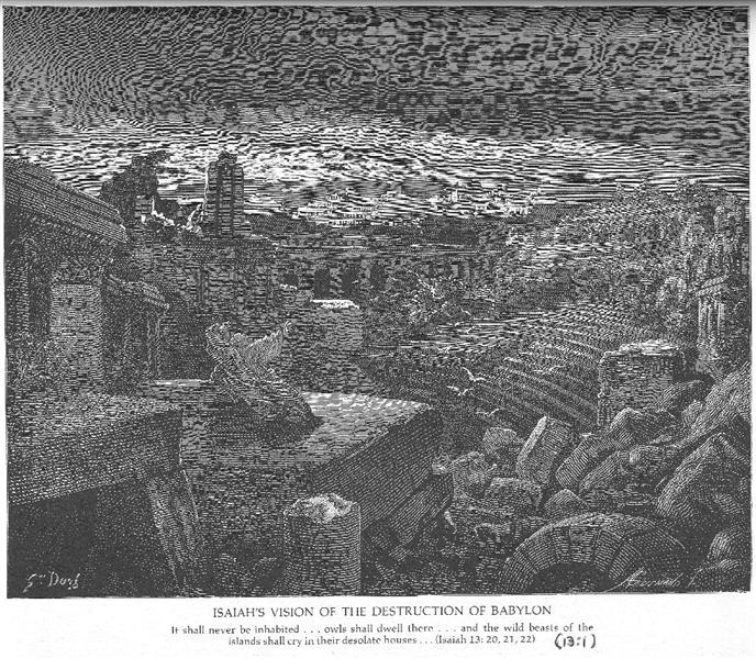 Visão de Isaías da Destruição da Babilônia - Gustave Doré
