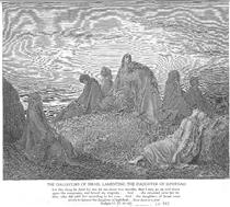 Israelita se lamenta junto da Filha de Jefté - Gustave Doré