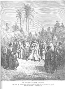 Jacob and Esau Meet - Гюстав Доре