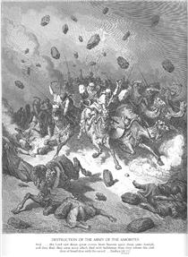 O Exército dos Amoritas é Destruído - Gustave Doré