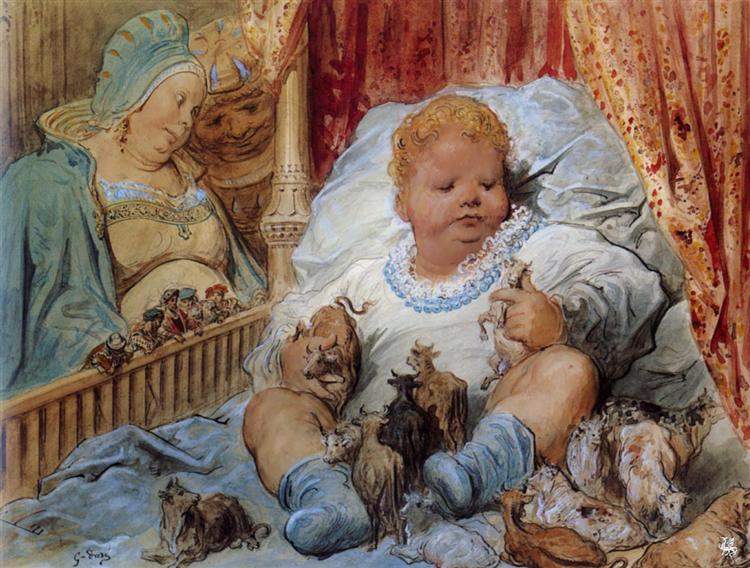 The childhood of Pantagruel - Gustave Doré