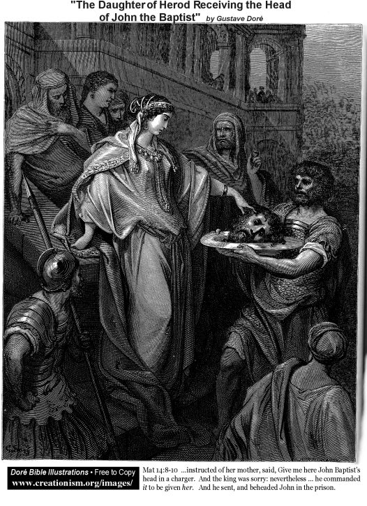 The Daughter Of Herod Head Of John The Baptist - Gustave Dore - WikiArt ...