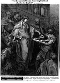 Filha de Herodes Recebendo a Cabeça de João Batista - Gustave Doré
