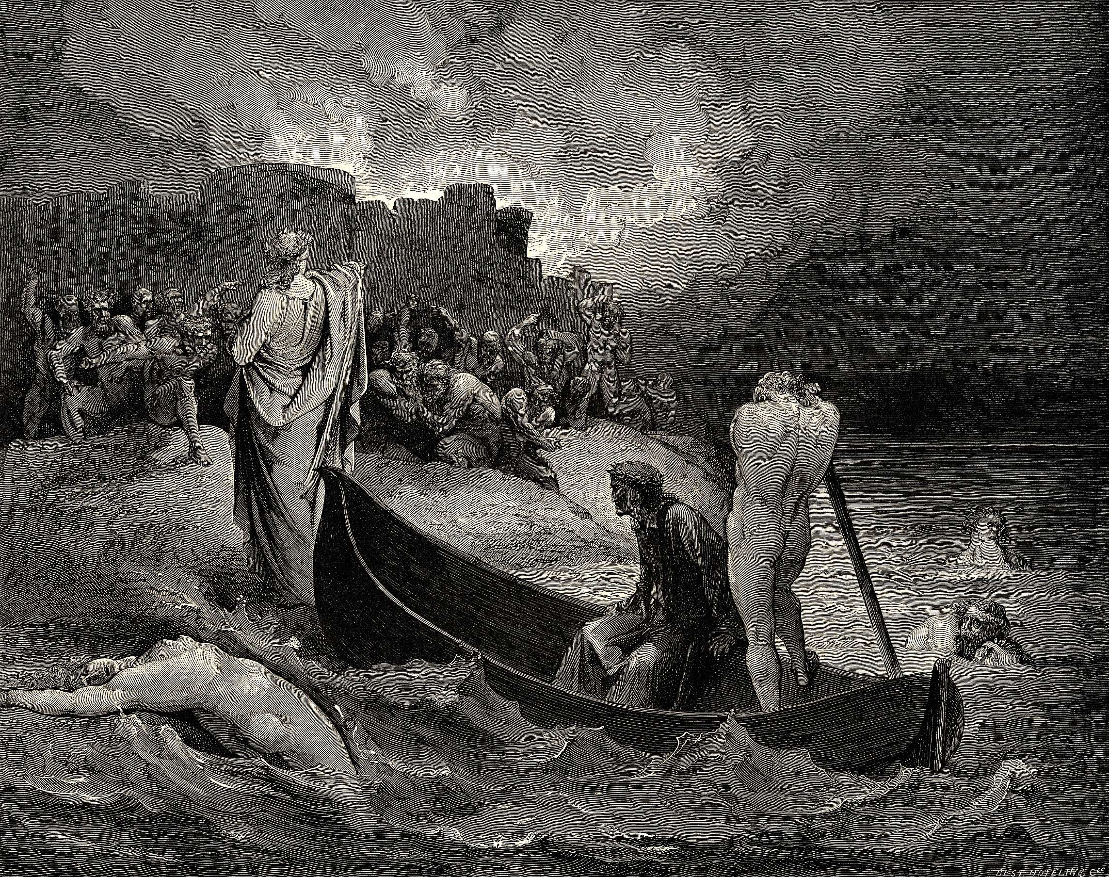 The Inferno Canto 8 Gustave Dore WikiArt Org   The Inferno Canto 8 