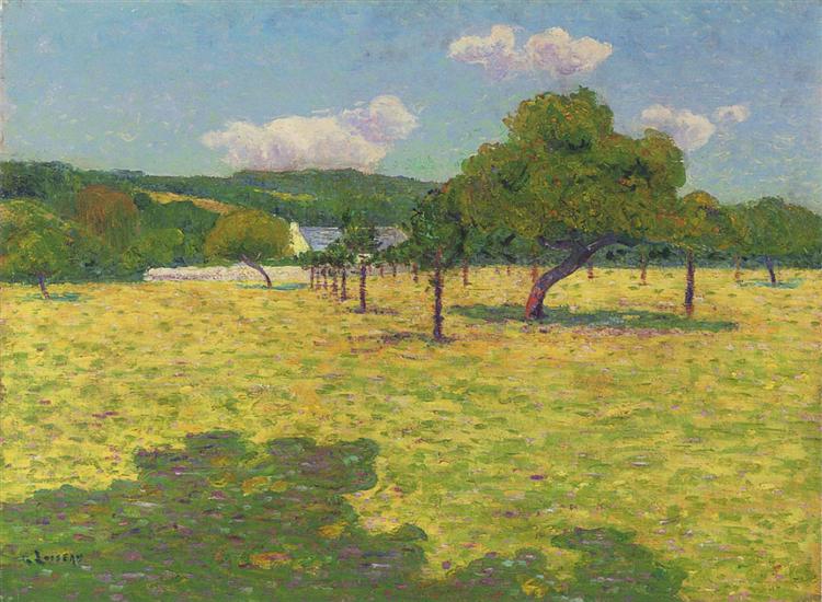 Field and Hills, c.1890 - Гюстав Луазо