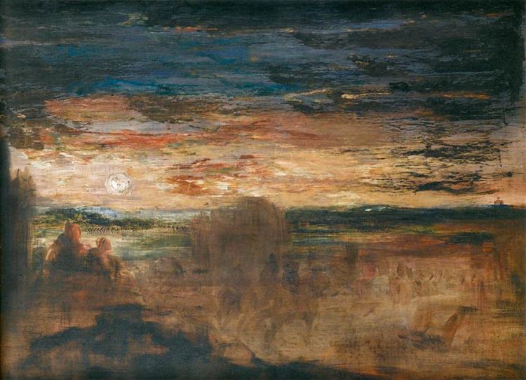 Shepherds Viewing Passing Soldiers - Gustave Moreau