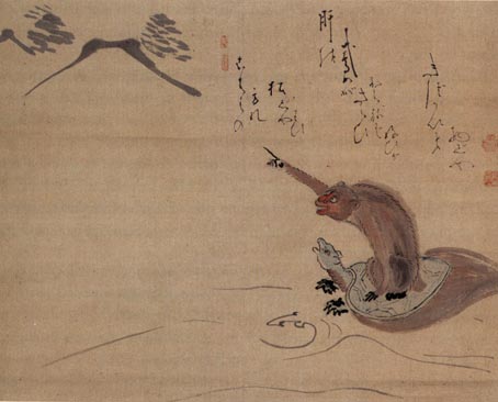 Monkey and Tortoise - Hakuin Ekaku