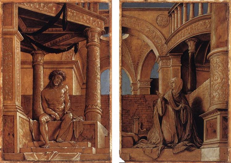 Diptych with Christ and the Mater Dolorosa, c.1520 - Hans Holbein der Jüngere