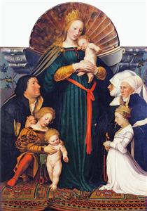 La Vierge et l'Enfant avec la famille du bourgmestre Meyer - Hans Holbein le Jeune
