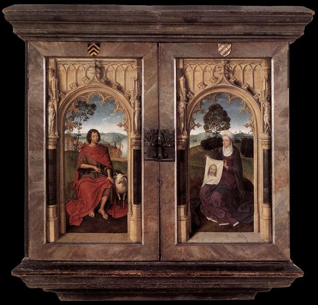 Triptych of Jan Floreins closed, 1479 - Ганс Мемлінг