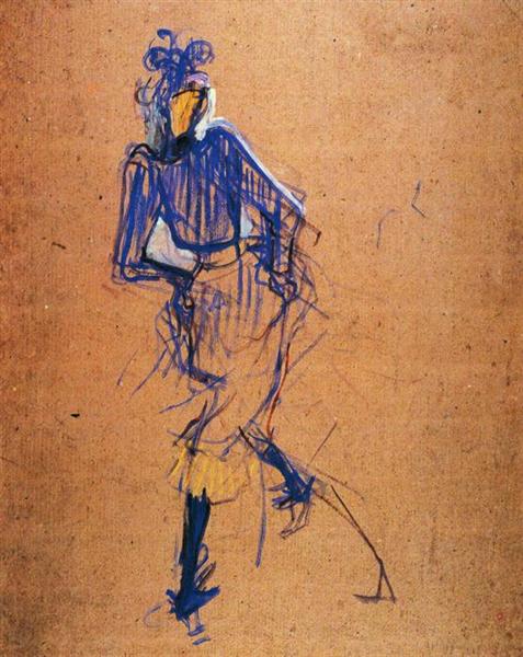 Jane Avril Dancing, c.1891 - 1892 - Henri de Toulouse-Lautrec