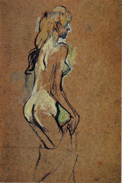 Nude Girl, 1893 - 亨利·德·土魯斯-羅特列克