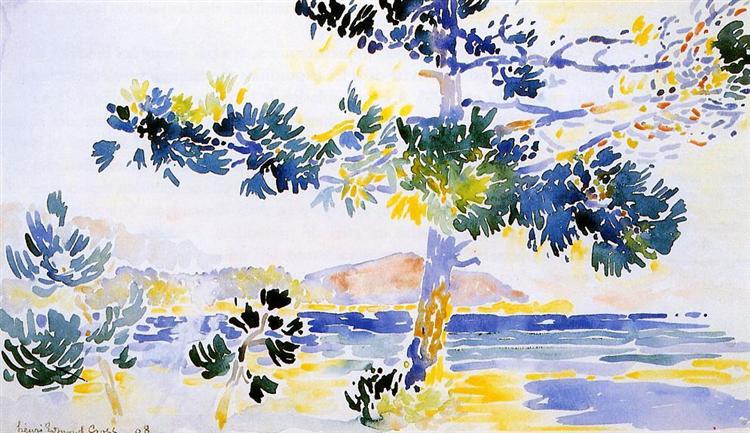 Saint-Clair Landscape, 1908 - Анрі Едмон Кросс