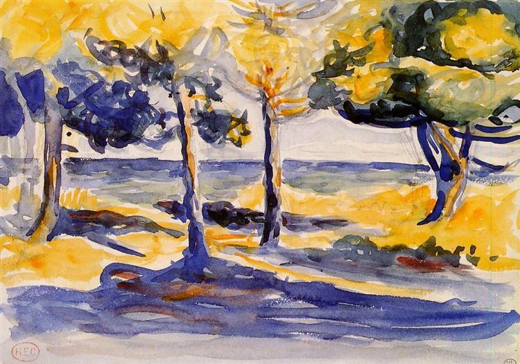 Trees by the Sea, 1906 - 1907 - Анри Эдмон Кросс