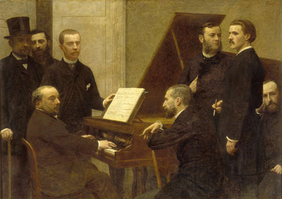 Around the piano, 1885 - Анрі Фантен-Латур
