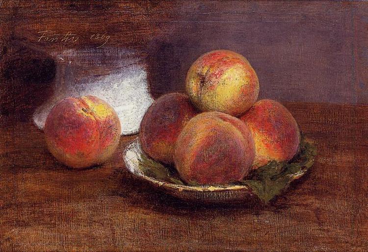 Bowl of Peaches, 1869 - Анрі Фантен-Латур