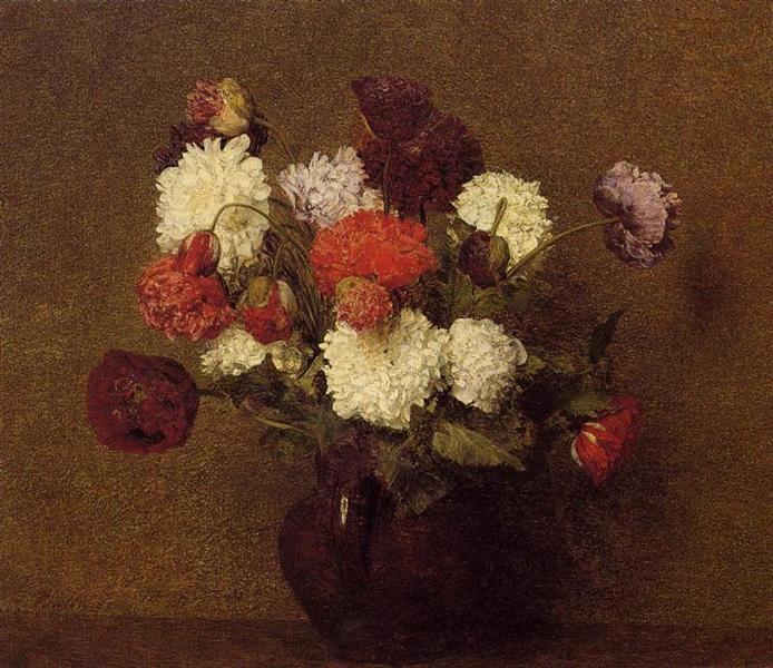 Flowers Poppies, 1883 - Анрі Фантен-Латур