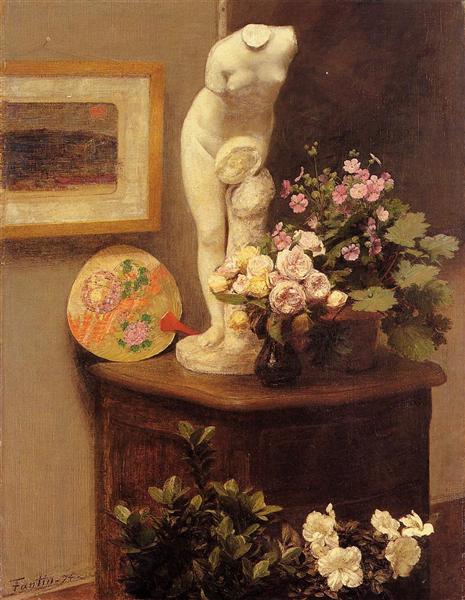 Still Life with Torso and Flowers, 1874 - Анри Фантен-Латур