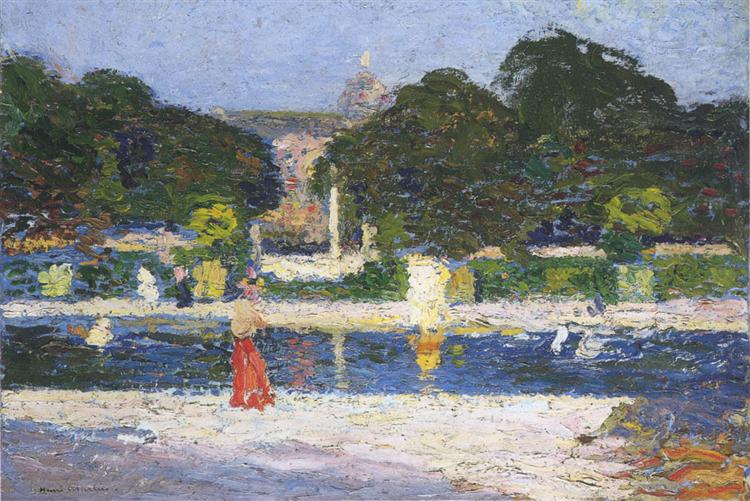 Fountain in the garden at Luxembourg - Henri Martin