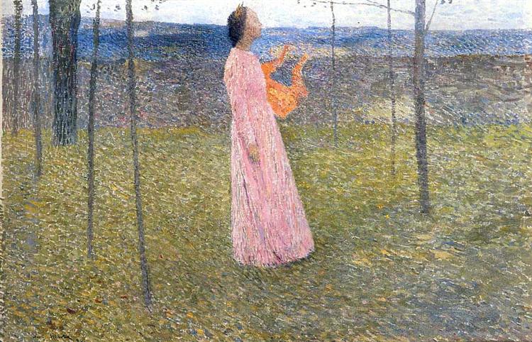 Muse in the Fields - Henri Martin