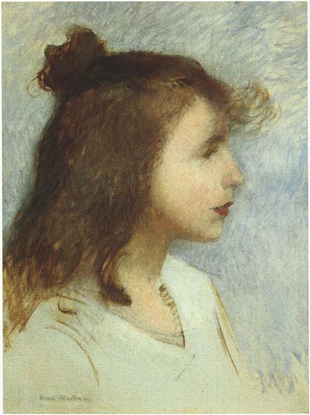 Sketch of a Young Girl, 1888 - Анрі Мартен