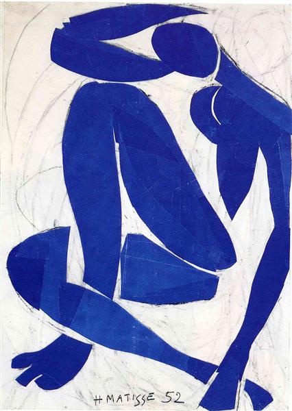 Синя оголена IV, 1952 - Анрі Матісс