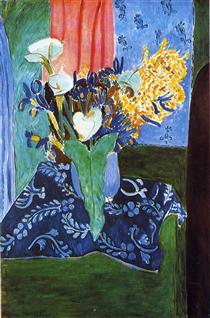 Calla Lilies, Irises and Mimosas - Henri Matisse