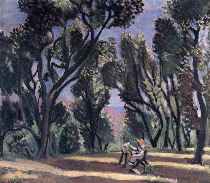 Пейзаж з лавкою, 1918 - Анрі Матісс